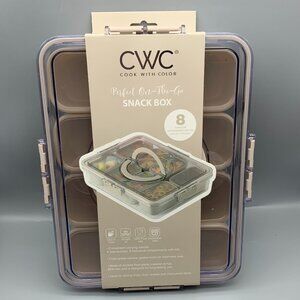 NEW CWC Cook With Color Perfect On-The-Go Snack Box with 8 Compartments w/lids